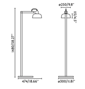 Lámpara de pie Faro Tatawin negra E27
