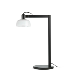 Lámpara de sobremesa Faro Tatawin negra y blanca E27