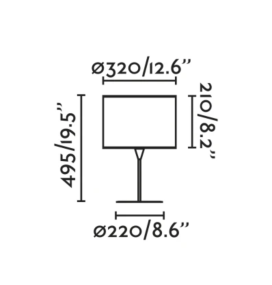 Lámpara de sobremesa Faro Mambo E27