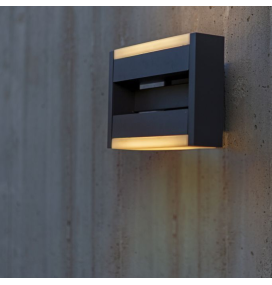 Aplique led de pared Lutec Conroy 17,8W antracita giratorio