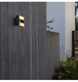 Aplique led de pared Lutec Conroy 17,8W antracita giratorio