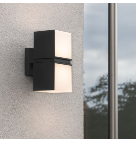 Aplique de pared led Lutec Cuba 24,4W negro