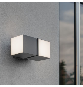 Aplique de pared led Lutec Cuba 24,4W antracita giratorio