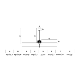 Ventilador de techo Faro Just fan negro