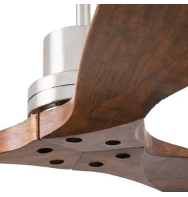 Ventilador de techo Faro Lantau níquel y marrón Ø168cm