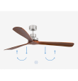 Ventilador de techo Faro Lantau níquel y marrón Ø168cm