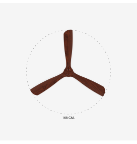 Ventilador de techo Faro Lantau níquel y marrón Ø168cm