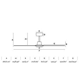 Ventilador de techo Faro Morea pino DC