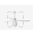 Ventilador de techo led Faro Amelia Ball blanco 20W