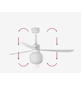 Ventilador de techo led Faro Amelia Ball blanco 20W