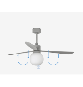 Ventilador de techo led Faro Amelia Ball gris 20W