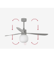 Ventilador de techo led Faro Amelia Ball gris 20W