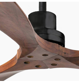 Ventilador de techo Faro Lantau negro y marrón Ø132cm DC