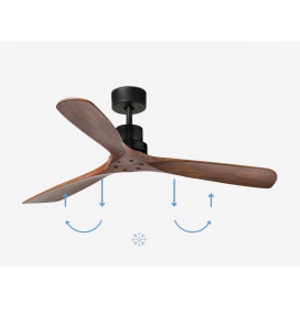 Ventilador de techo Faro Lantau negro y marrón Ø132cm DC