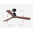 Ventilador de techo Faro Lantau negro y marrón Ø132cm DC