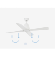 Ventilador de techo Faro Typhoon sin luz blanco