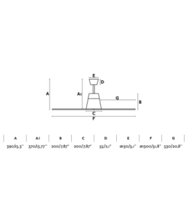 Ventilador de techo Faro Typhoon sin luz blanco