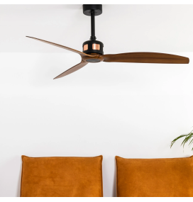 Ventilador de techo Faro Copper negro y marrón