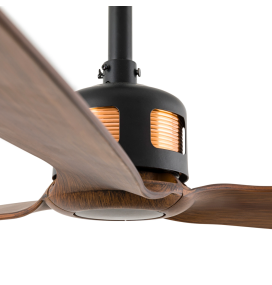 Ventilador de techo Faro Copper negro y marrón