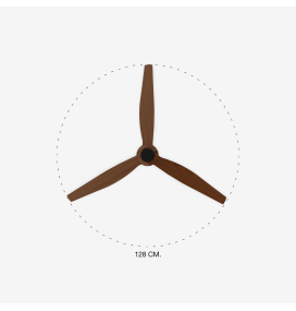 Ventilador de techo Faro Copper negro y marrón