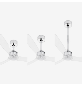 Ventilador de techo Faro Just fan transparente Ø128cm