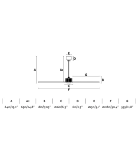 Ventilador de techo Faro Just fan transparente Ø128cm