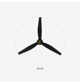 Ventilador de techo Faro Just fan oro viejo y negro Ø128cm