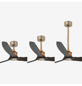 Ventilador de techo Faro Just fan oro viejo y negro Ø128cm