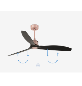 Ventilador de techo Faro Just fan cobre y negro Ø128cm