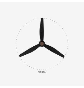 Ventilador de techo Faro Just fan cobre y negro Ø128cm