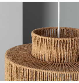 Lámpara colgante Naike fibras naturales E27