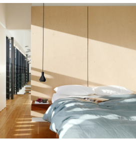 Lámpara colgante led Sulion Lua negra 