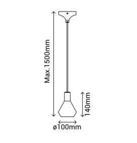 Lámpara colgante led Sulion Lua negra 