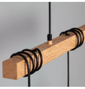 Lámpara colgante decorativa Sara 3xE27 negra