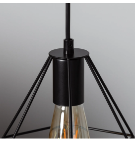 Lámpara colgante decorativa Sara 3xE27 negra