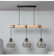 Lámpara colgante decorativa Sara 3xE27 negra