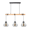 Lámpara colgante decorativa Sara 3xE27 negra