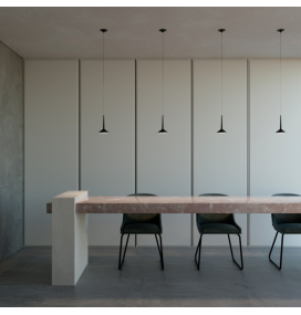 Lámpara colgante led Sulion Rita negra 7W