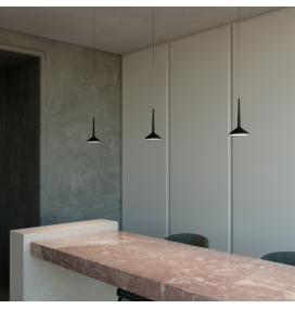 Lámpara colgante led Sulion Rita negra 7W