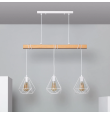 Lámpara colgante decorativa Sara 3xE27 blanca