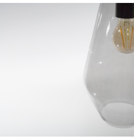 Lámpara colgante Sulion Lily negro ahumado