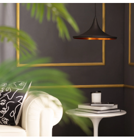 Lámpara colgante decorativa Sheila E27 negra