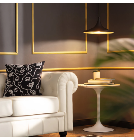 Lámpara colgante decorativa Sheila E27 negra