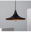 Lámpara colgante decorativa Sheila E27 negra