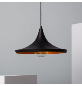 Lámpara colgante decorativa Sheila E27 negra