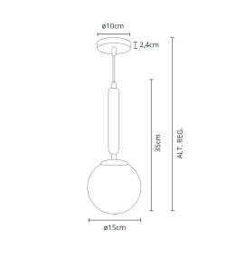 Lámpara colgante decorativa Aimee oro E27