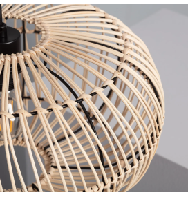 Lámpara colgante decorativa Aria ratán E27