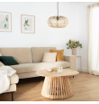 Lámpara colgante decorativa Aria ratán E27