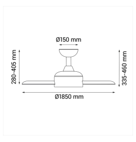 Ventilador de techo Sulion Nova XXL negro y madera