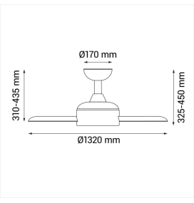 Ventilador de techo led Dana 24W IP66 blanco